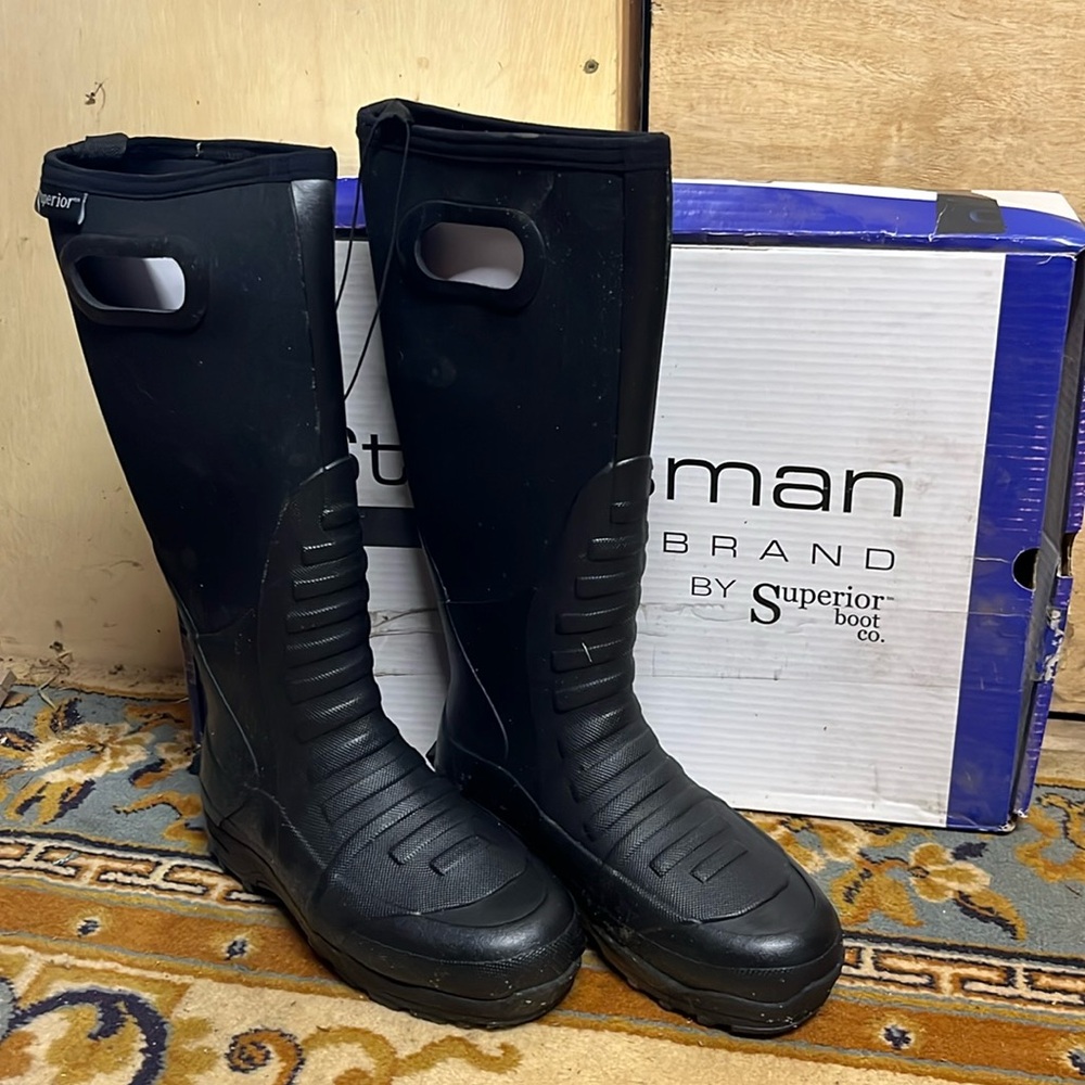 Statemans Brand by Superior Boot Co Durable Black Unisex Winter & Rain Boots